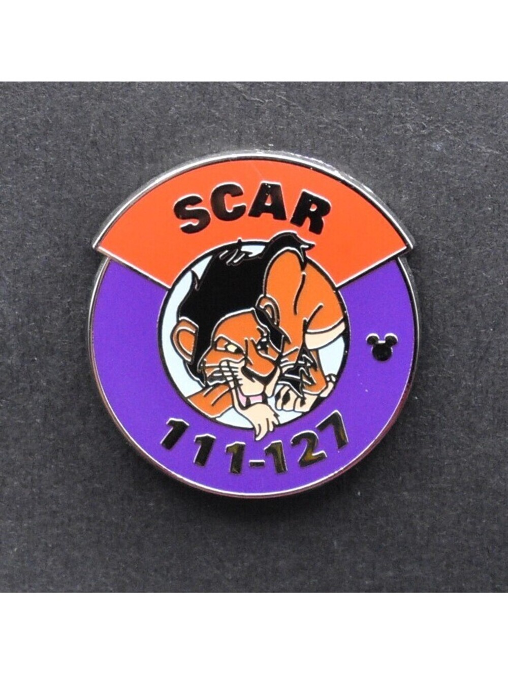 Disney WDW Hidden Mickey Villains Parking Signs Scar Lion King Completer Pin (C4